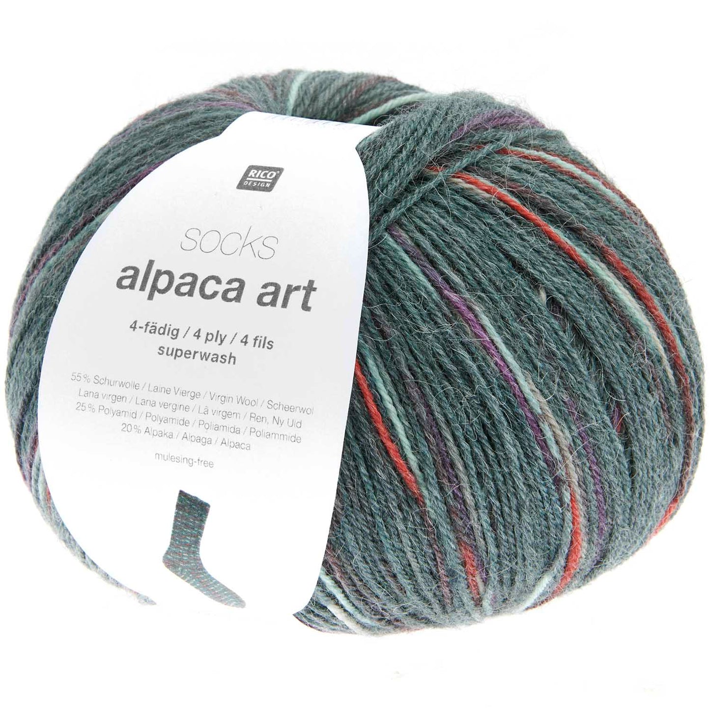 Rico Socks Alpaca Art 4Ply 100g Yarn