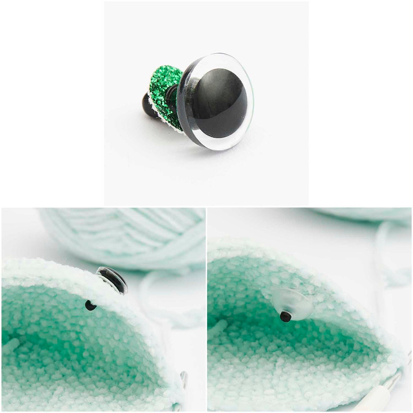 Rico Glitter Safety Toy Eyes Coloured