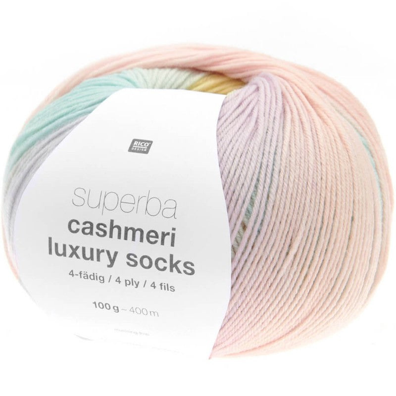 Rico Superba Cashmeri Luxury 4 Ply 100g Sock Yarn