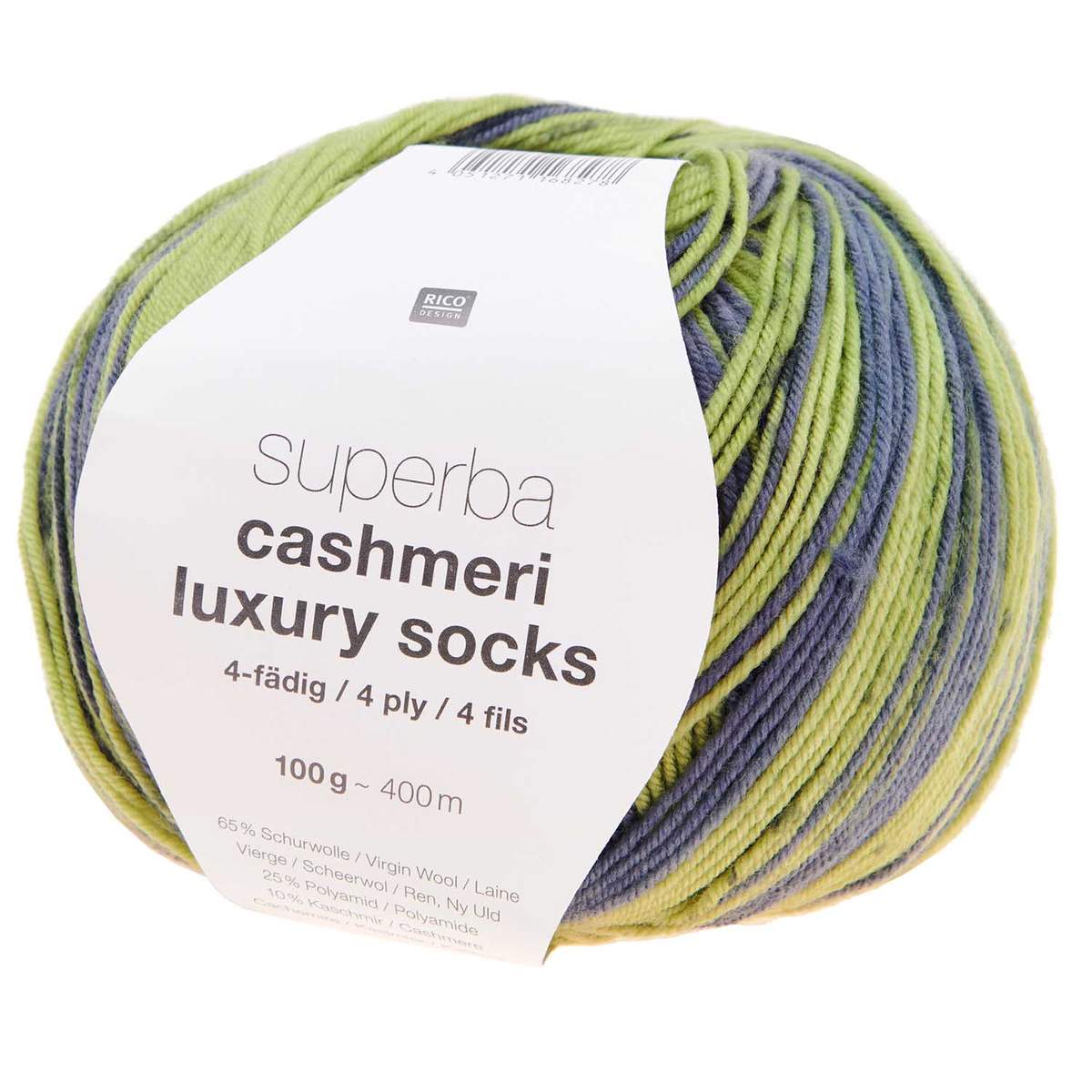 Rico Superba Cashmeri Luxury 4 Ply 100g Sock Yarn