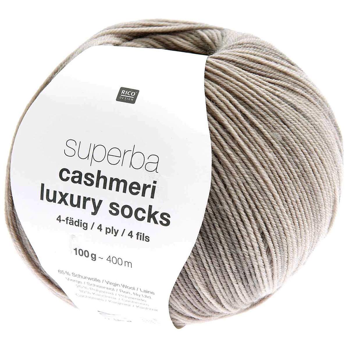 Rico Superba Cashmeri Luxury 4 Ply 100g Sock Yarn
