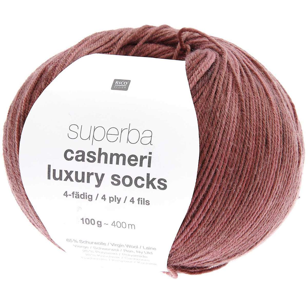 Rico Superba Cashmeri Luxury 4 Ply 100g Sock Yarn