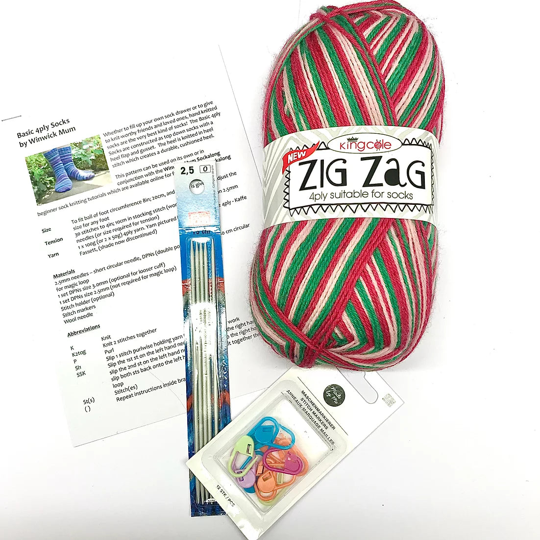 Learn To Knit Socks Kit (Double Pointed Needles)