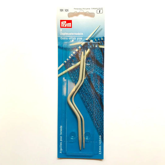 Prym Cranked Cable Needle for Knitting Size 2.5mm - 4mm