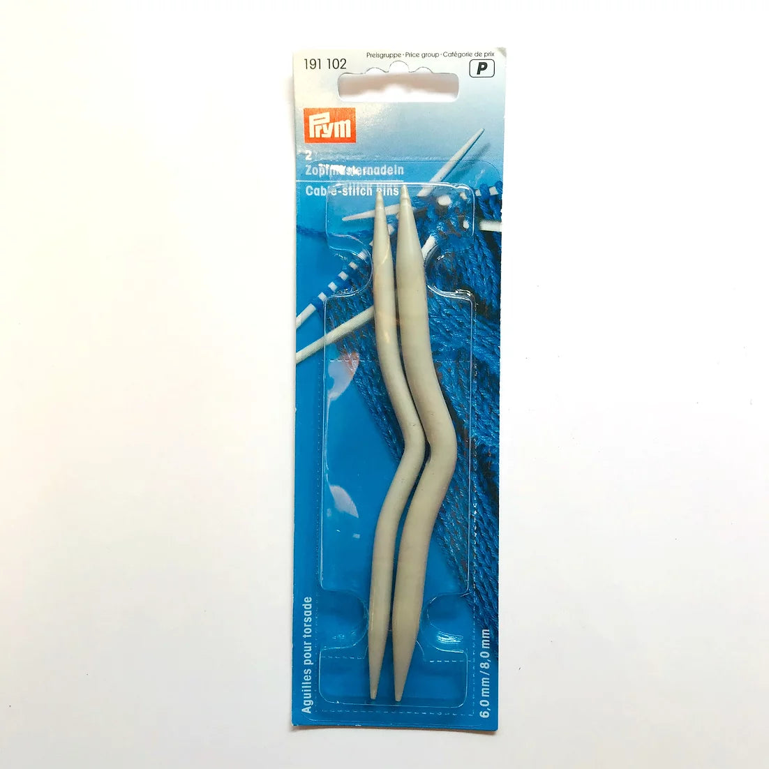 Prym Cranked Cable Needles for Knitting Size 6mm - 8mm