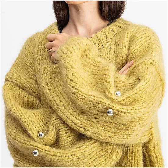 Double Bead Shawl or Cardigan Closure Pin 65mm