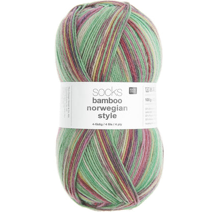Rico Socks Bamboo Norwegian Style 4Ply 100g Yarn