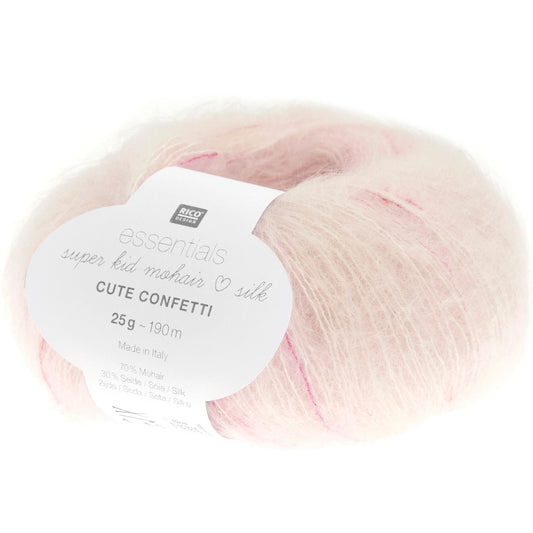 Rico Essentials Super Kid Mohair Loves Silk Cute Confetti 25g Yarn