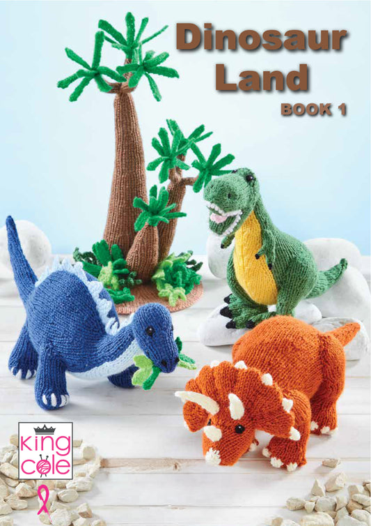 King Cole Dinosaur Land Book 1 Knitting Pattern Book