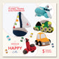 Sirdar Happy Cotton Planes, Trains and Automobiles Crochet Pattern Book 14