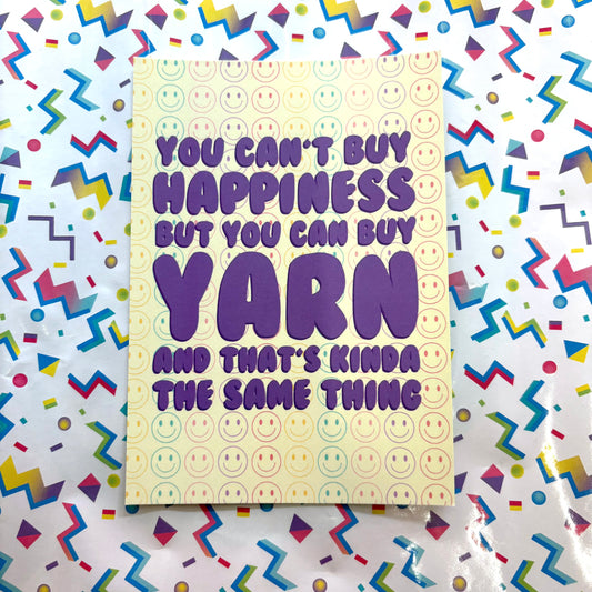 Lana Bou 'You Can't Buy Happiness But You Can Buy Yarn' Postcard
