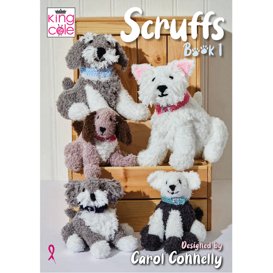 King Cole Scruffs Toy Dog Knitting Pattern Book 1