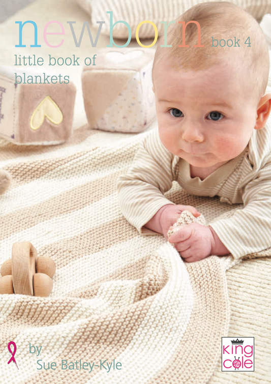 King Cole Newborn Book 4 Little Book of Blankets Knitting Pattern Book