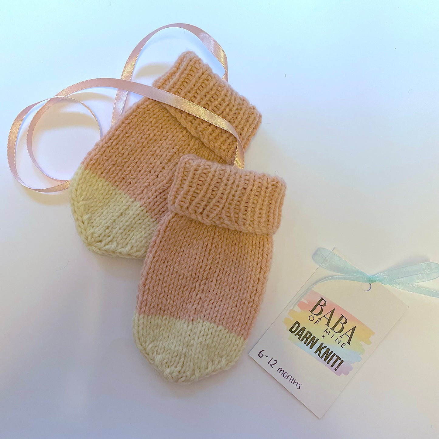 Baba of Mine x Darn Knit! Baby Bear Hand Knitted Recycled Cashmere Mittens