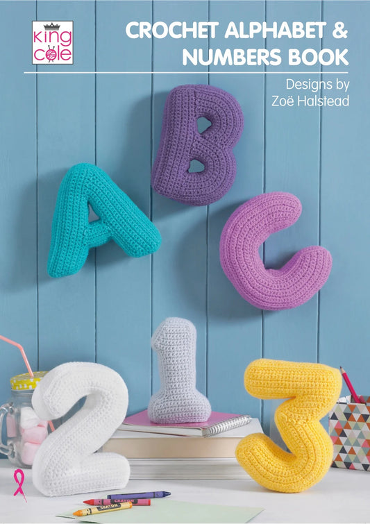 King Cole Crochet Alphabet and Numbers Pattern Book