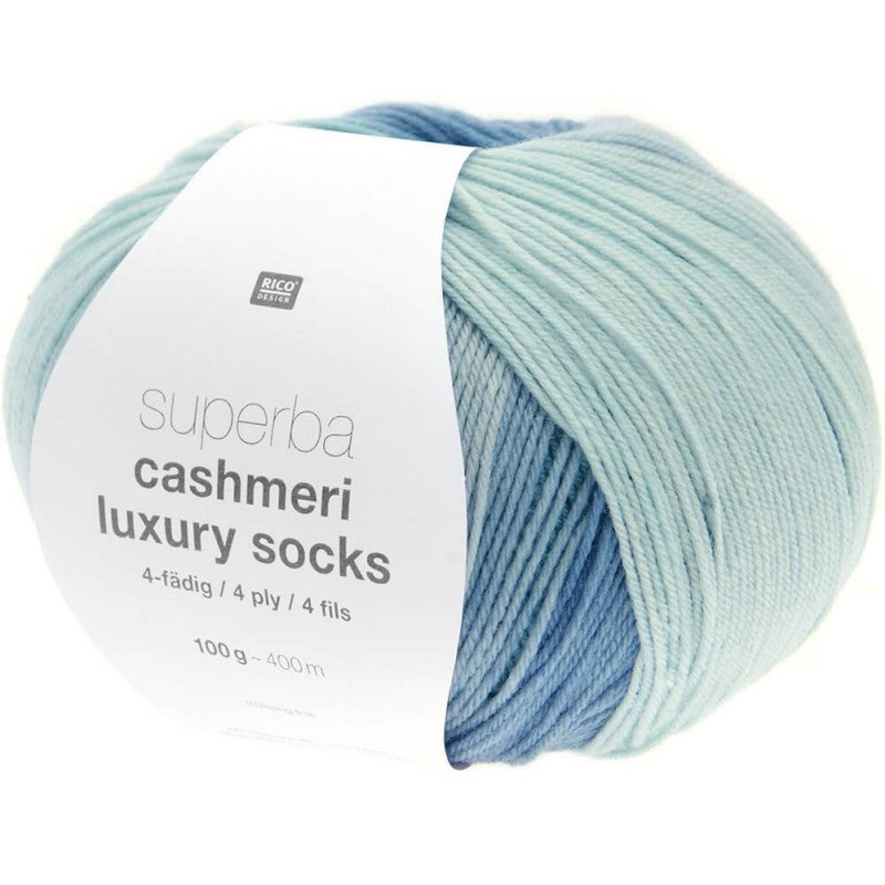 Rico Superba Cashmeri Luxury 4 Ply 100g Sock Yarn