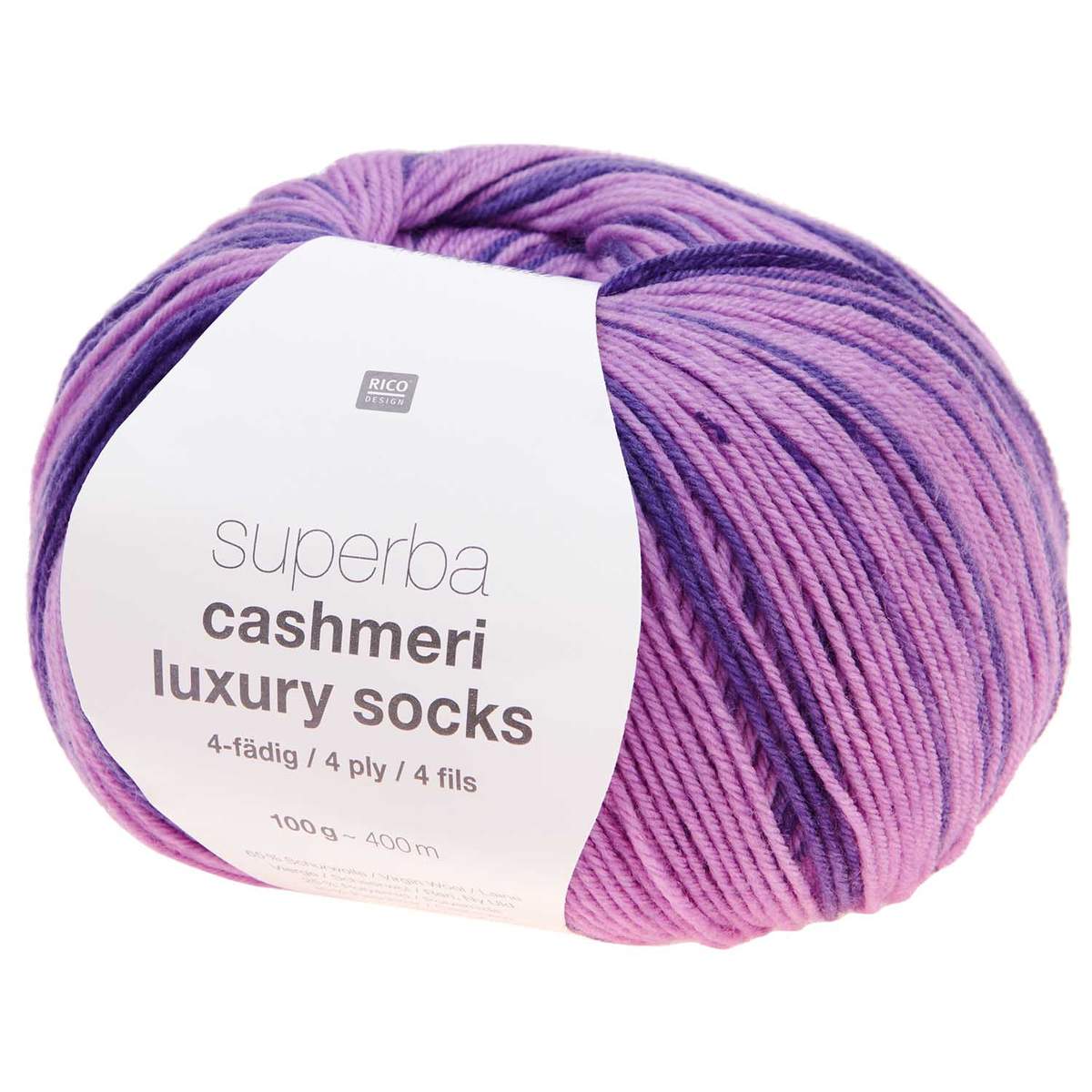 Rico Superba Cashmeri Luxury 4 Ply 100g Sock Yarn