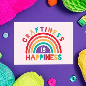 Lana Bou 'Craftiness is Happiness' Postcard