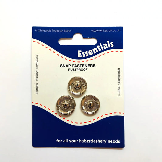 Essentials Sew On Snap Fasteners 15mm Size 7