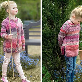 Children's Chunky Cardigan and Sweater Knitting Pattern