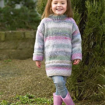 Children's Chunky Sweater Dress Knitting Pattern