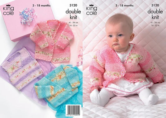 3120 Babies Jacket and Tank Top Knitting Pattern