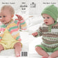 3561 Babies Cardigan, Sweater and Shorts Knitting Pattern
