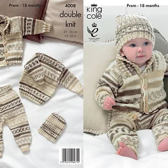 Babies Jacket, Leggings, Hat and Mittens Set Knitting Pattern
