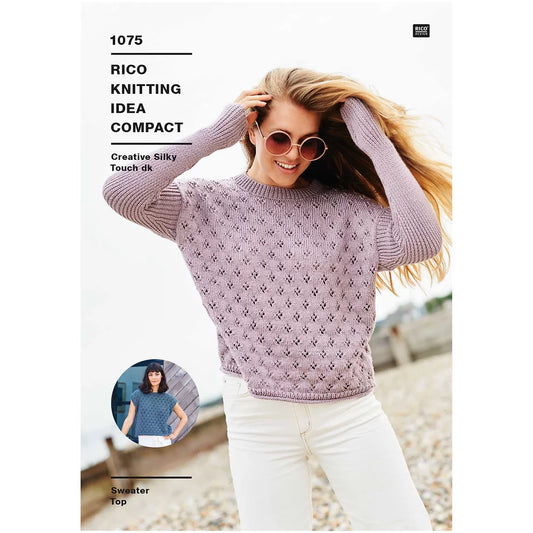 Rico 1075 Broderie Anglaise Sweater and Top Double Knitting Pattern