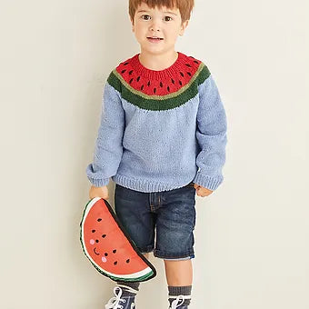 2567 Children's Watermelon Round Sweater Knitting Pattern