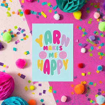 Lana Bou 'Yarn Makes Me Happy' Postcard